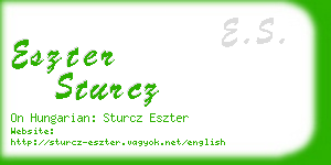 eszter sturcz business card